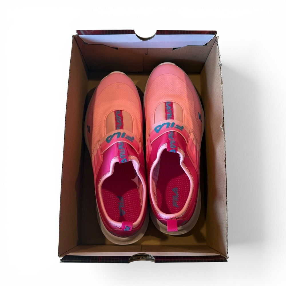 FILA Landbuzzer Ombre Big Girls Running Shoes Size 6Y Pink Slip On - Picture 6 of 10